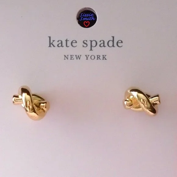 ♠️ Kate Spade ♠️️ Gold Sailor's Knot Stud Earrings - Picture 3 of 8